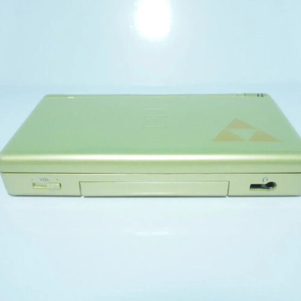 Nintendo DS Lite Zelda Triforce Gold Handheld Gaming System w/ Charger & Stylus